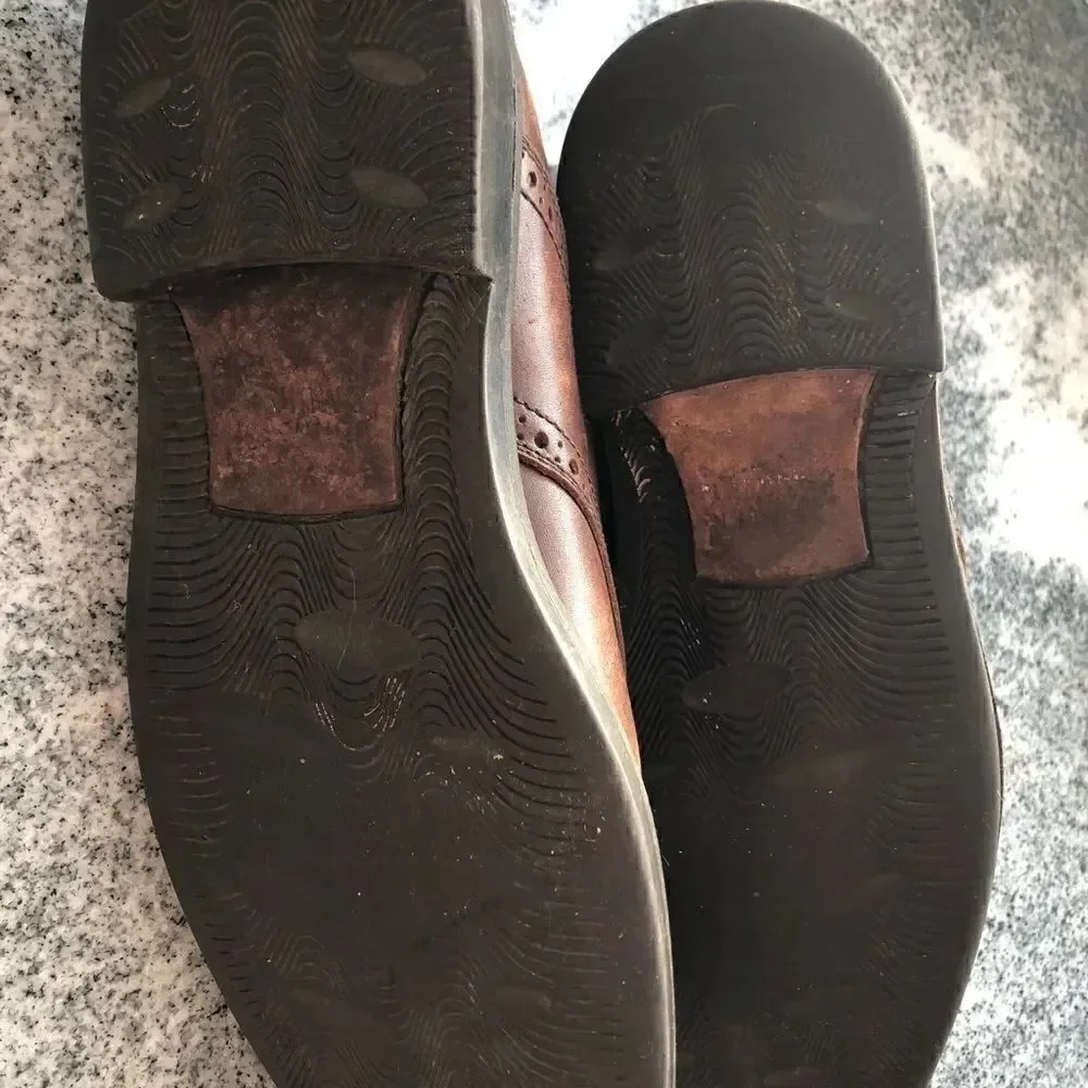 Johnston & Murphy brown leather saddle oxfords 9.5M